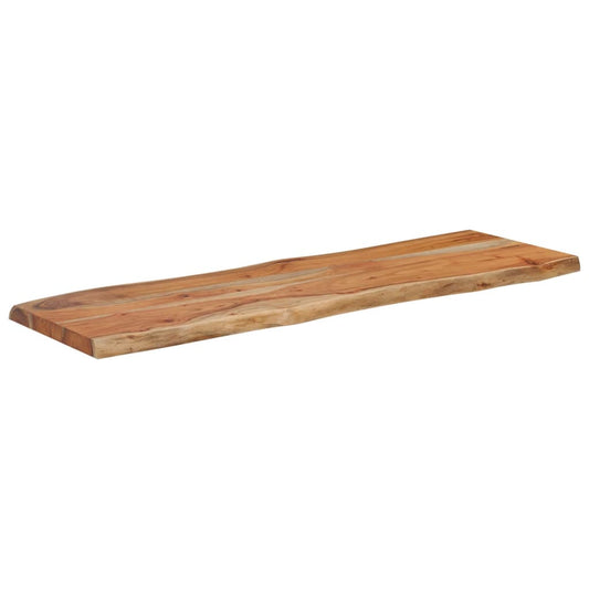 vidaXL Table Top 120x40x2.5 cm Rectangular Solid Wood Acacia Live Edge