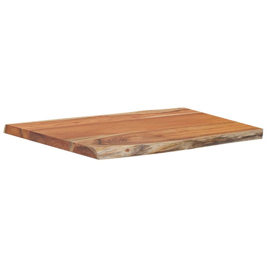 vidaXL Table Top 70x60x2.5 cm Rectangular Solid Wood Acacia Live Edge