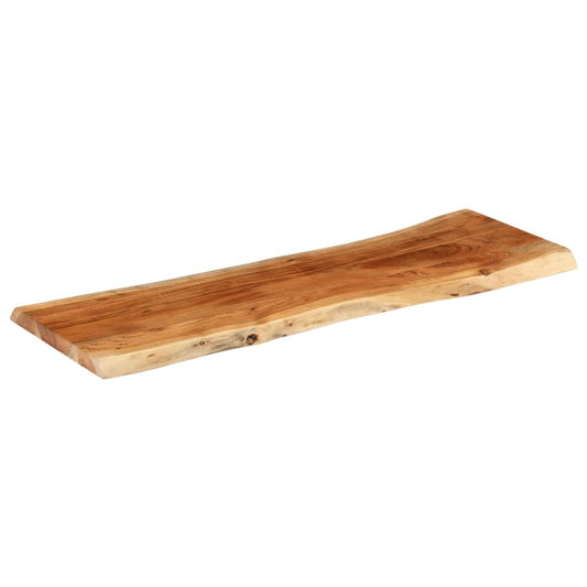 vidaXL Table Top 110x40x3.8 cm Rectangular Solid Wood Acacia Live Edge