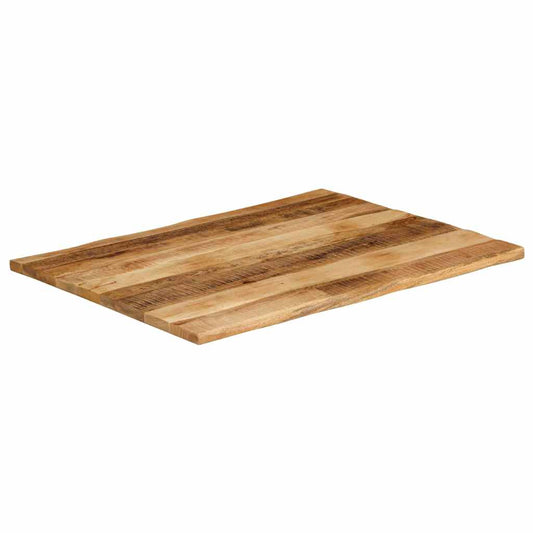 vidaXL Table Top Live Edge 100x80x3.8 cm Solid Wood Rough Mango