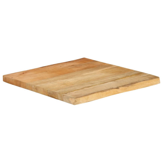 vidaXL Table Top 80x80x2,5 cm Live Edge Solid Wood Mango