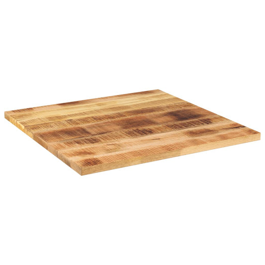 vidaXL Table Top 80x80x3,8 cm Square Solid Wood Rough Mango
