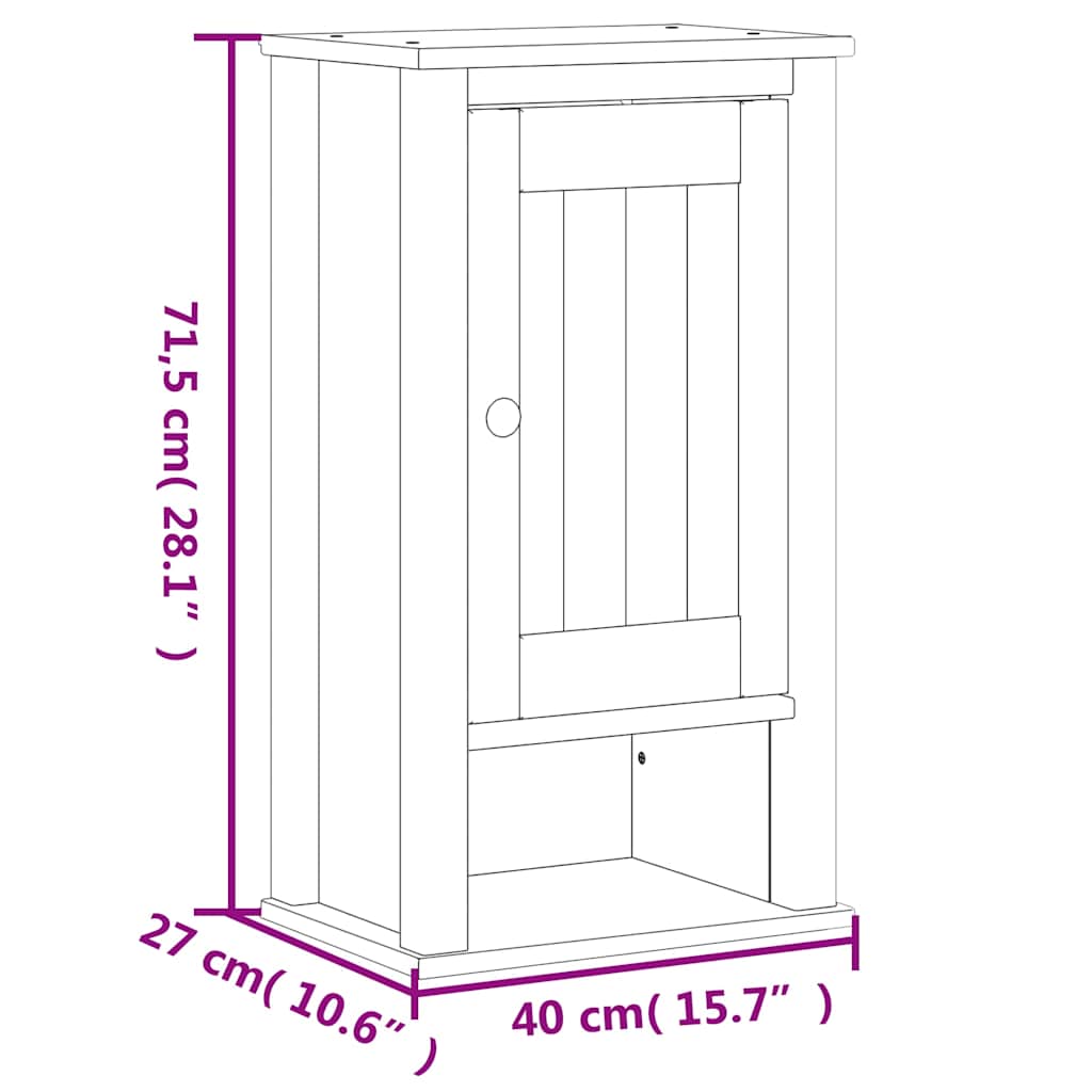 vidaXL Bathroom Wall Cabinet | Black | Solid Pine, Engineered Wood, Metal