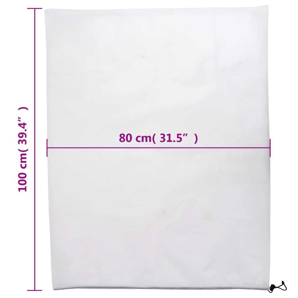 vidaXL Plant Fleece Covers with Drawstring 8 pcs 70 g/m² 0,8x1 m