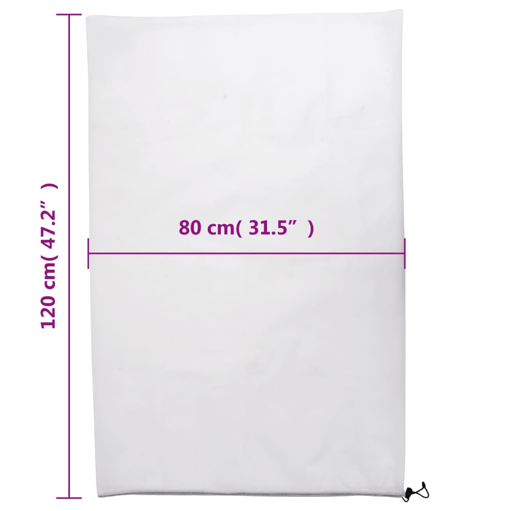 vidaXL Plant Fleece Covers with Drawstring 8 pcs 70 g/m² 0,8x1,2 m
