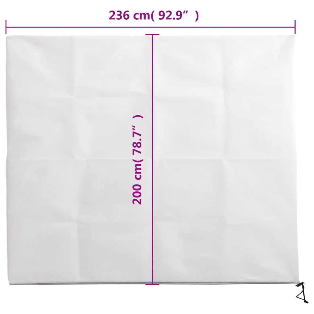 vidaXL Plant Fleece Covers with Zip 2 pcs 70 g/m² 2,36x2 m