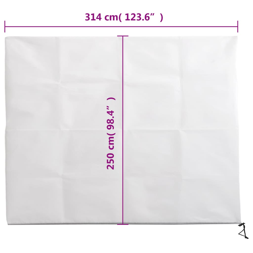 vidaXL Plant Fleece Covers with Zip 2 pcs 70 g/m² 3,14x2,5 m