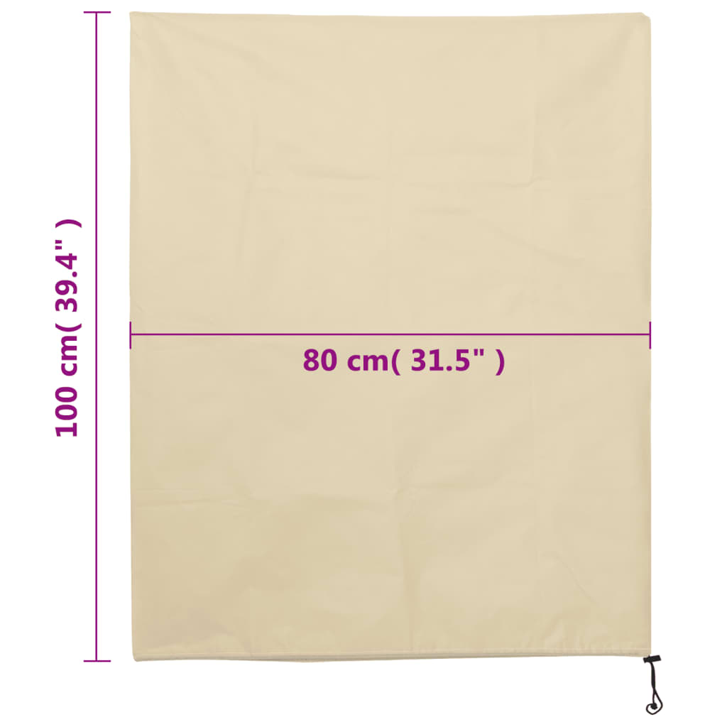 vidaXL Plant Fleece Covers with Drawstring 8 pcs 70 g/m² 0,8x1 m