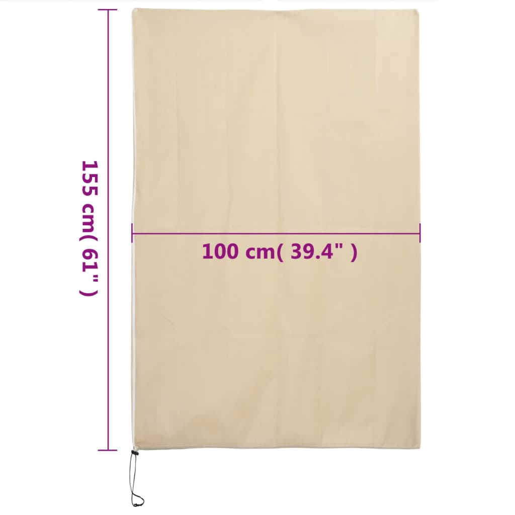 vidaXL Plant Fleece Covers with Zip 4 pcs 70 g/m² 1x1,55 m