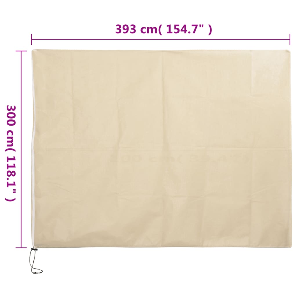 vidaXL Plant Fleece Covers with Zip 2 pcs 70 g/m² 3,93x3 m