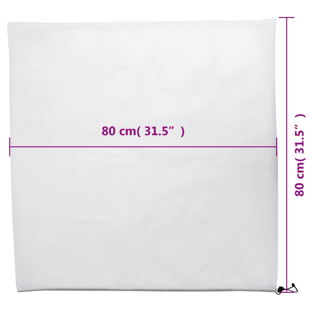 vidaXL Plant Fleece Covers with Drawstring 12 pcs 70 g/m² 0,8x0,8 m