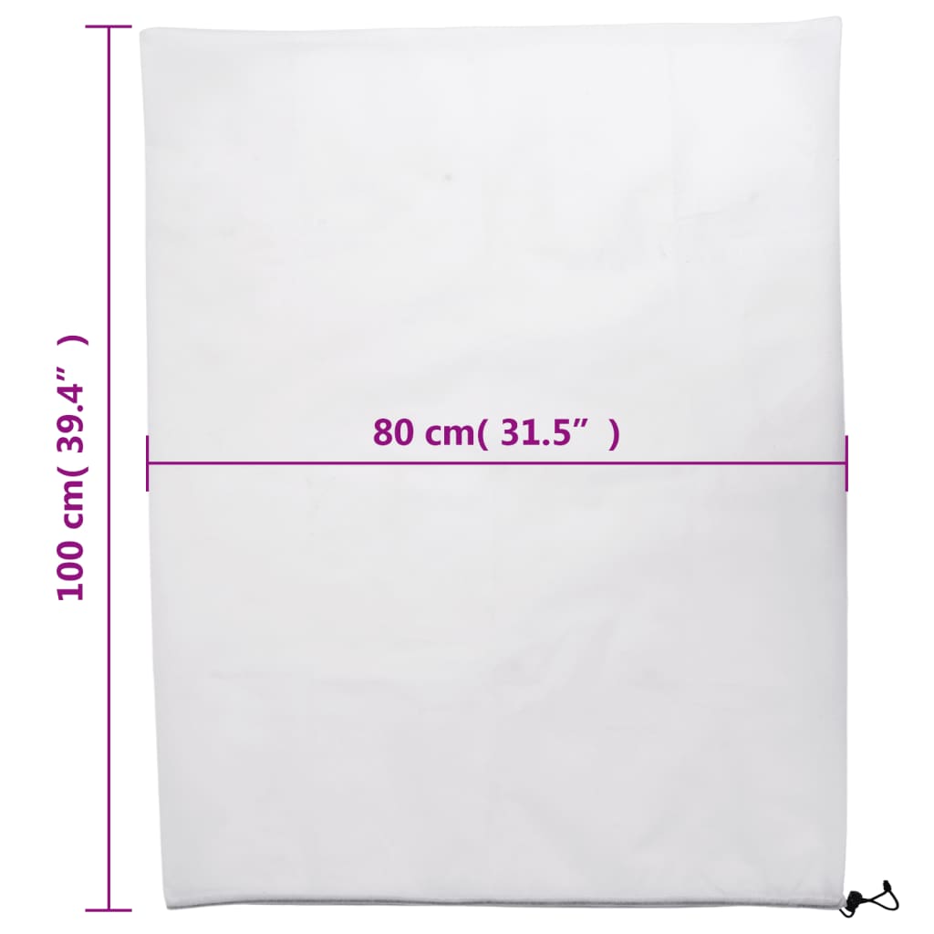 vidaXL Plant Fleece Covers with Drawstring 12 pcs 70 g/m² 0,8x1 m