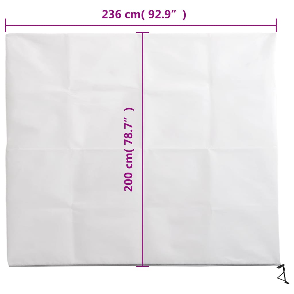 vidaXL Plant Fleece Covers with Zip 4 pcs 70 g/m² 2.36x2 m