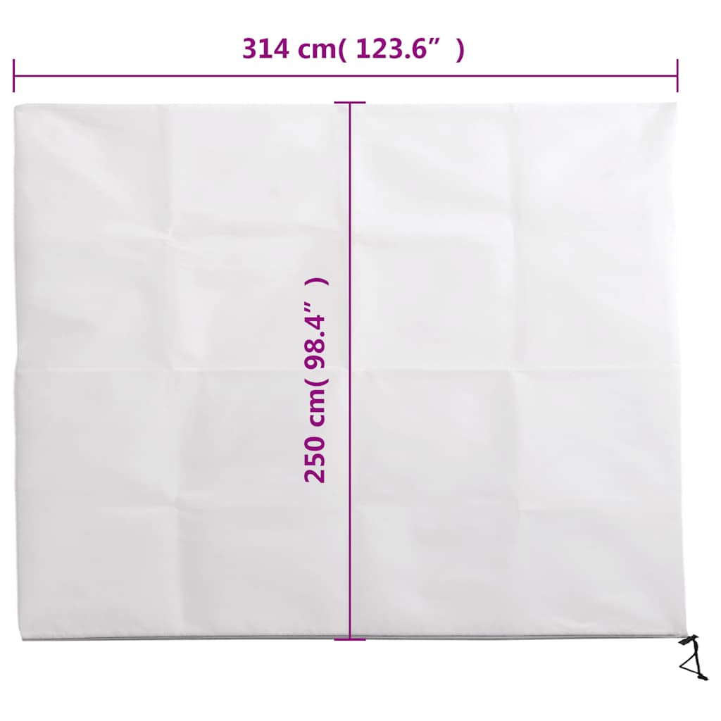 vidaXL Plant Fleece Covers with Zip 4 pcs 70 g/m² 3.14x2.5 m