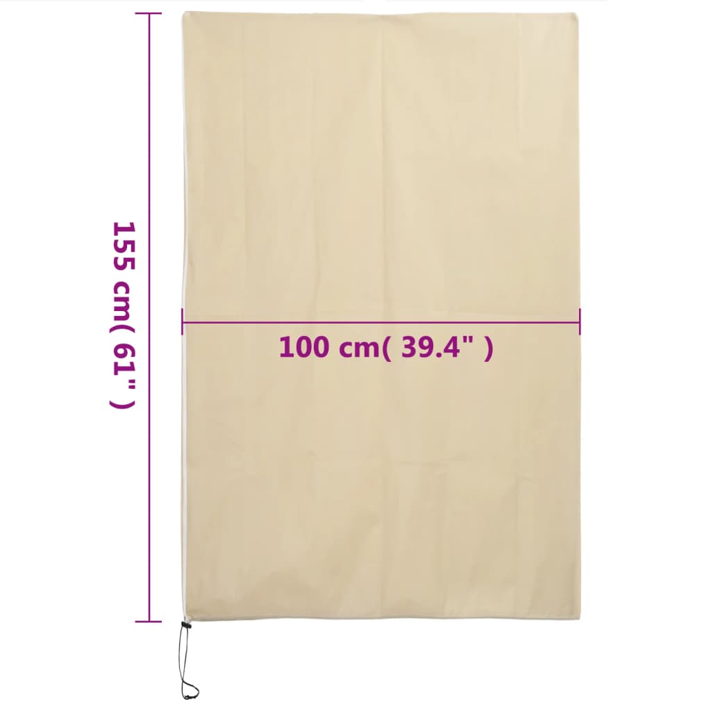 vidaXL Plant Fleece Covers with Zip 10 pcs 70 g/m² 1x1.55 m