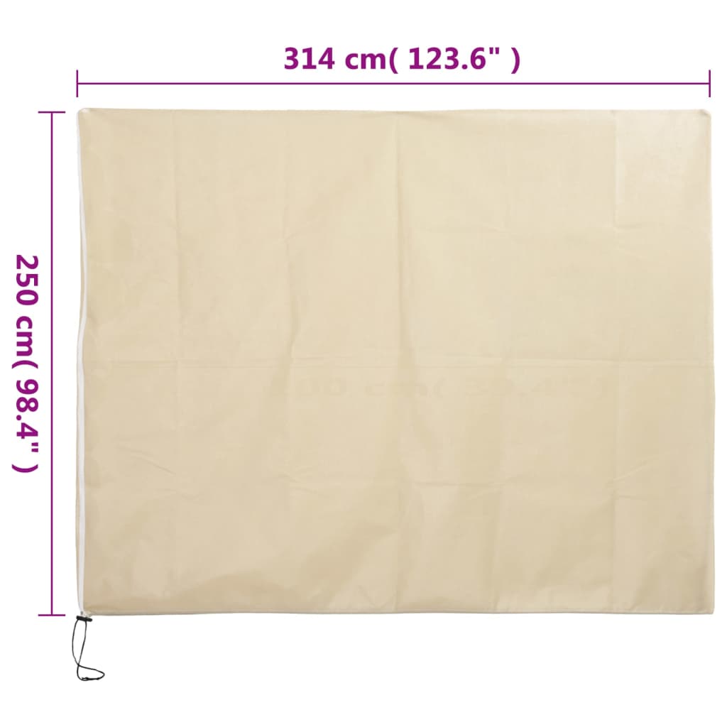 vidaXL Plant Fleece Covers with Zip 4 pcs 70 g/m² 3,14x2,5 m