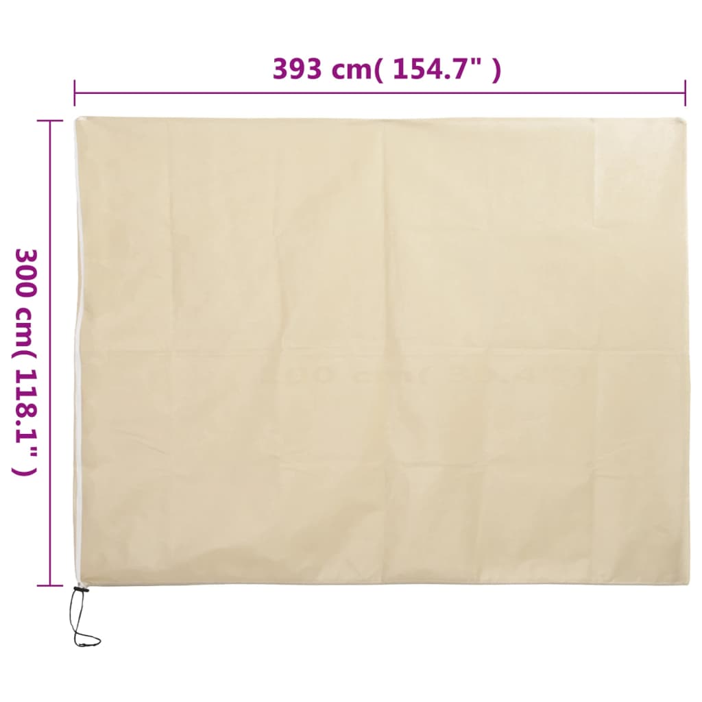 vidaXL Plant Fleece Covers with Zip 10 pcs 70 g/m² 3,93x3 m