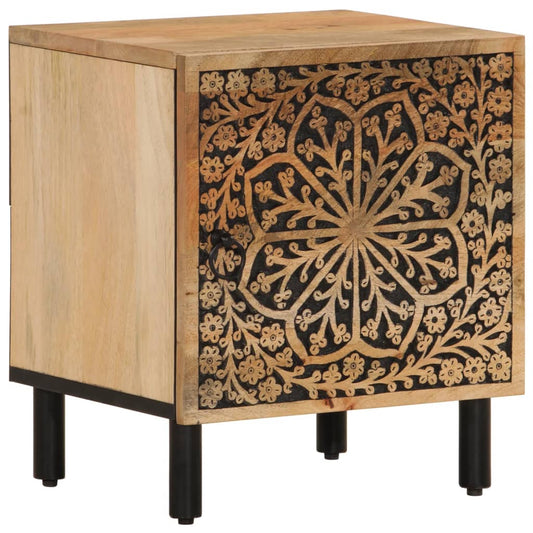 vidaXL Bedside Cabinet 40x33x46 cm Solid Wood Mango