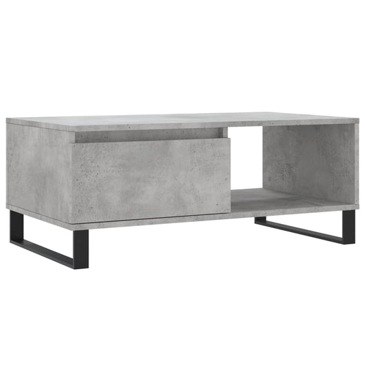 vidaXL Coffee Table Concrete Grey 90x50x36,5 cm Engineered Wood