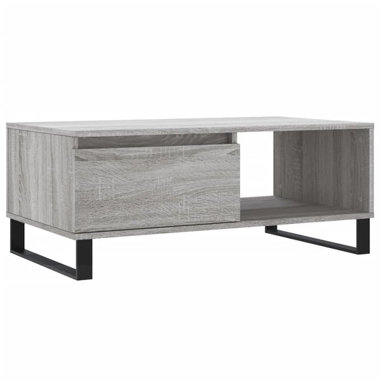 vidaXL Coffee Table Grey Sonoma 90x50x36,5 cm Engineered Wood