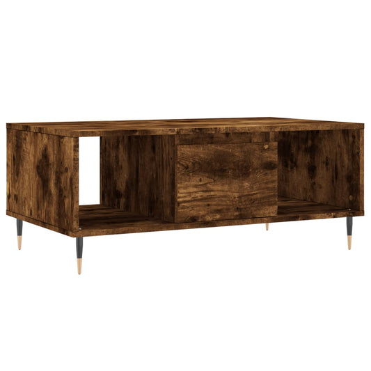 vidaXL Coffee Table Smoked Oak 90x50x36,5 cm Engineered Wood