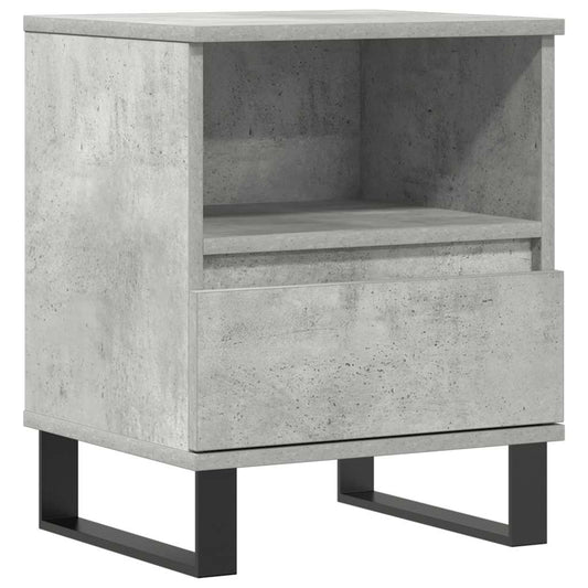 vidaXL Bedside Cabinet Concrete Grey 40x35x50 cm Engineered Wood