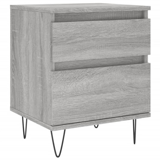 vidaXL Bedside Cabinet Grey Sonoma 40x35x50 cm Engineered Wood
