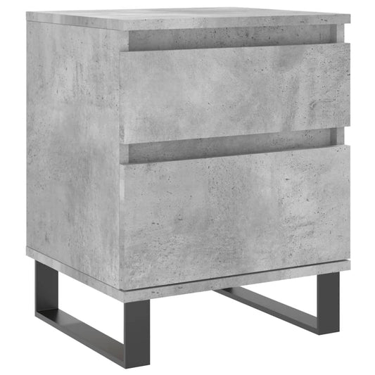vidaXL Bedside Cabinet Concrete Grey 40x35x50 cm Engineered Wood