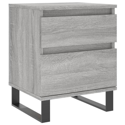 vidaXL Bedside Cabinet Grey Sonoma 40x35x50 cm Engineered Wood