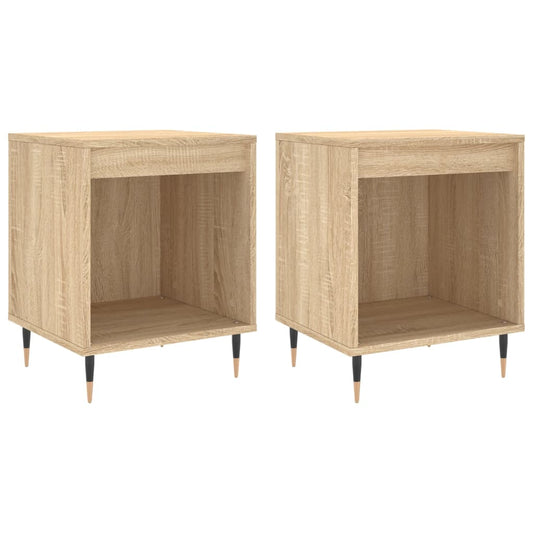 vidaXL Bedside Cabinets 2 pcs Sonoma Oak 40x35x50 cm Engineered Wood