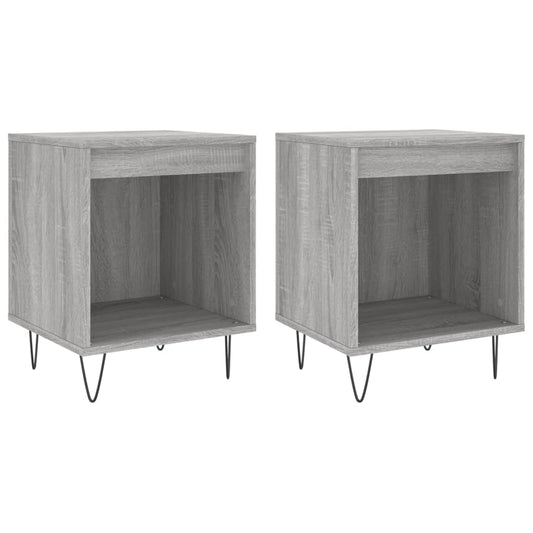 vidaXL Bedside Cabinets 2 pcs Grey Sonoma 40x35x50 cm Engineered Wood