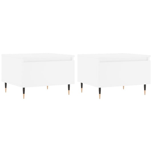 vidaXL Coffee Tables 2 pcs White 50x46x35 cm Engineered Wood