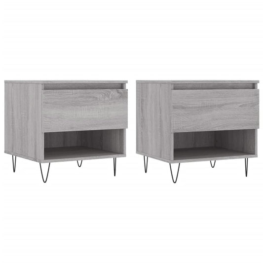 vidaXL Coffee Tables 2 pcs Grey Sonoma 50x46x50 cm Engineered Wood