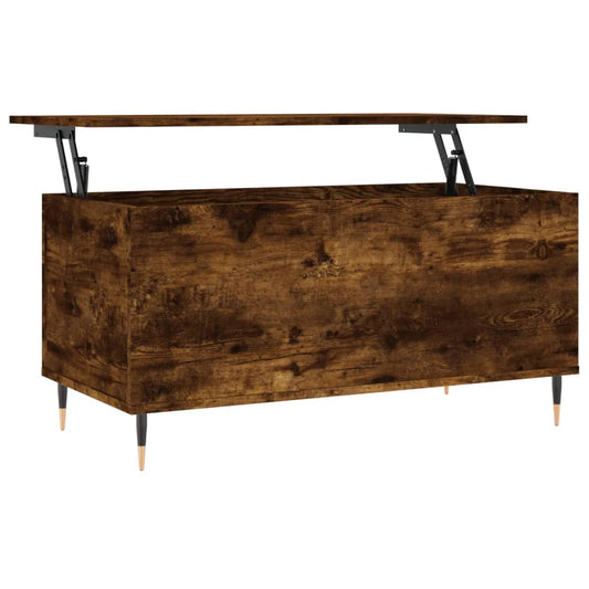 vidaXL Coffee Table Smoked Oak 90x44,5x45 cm Engineered Wood