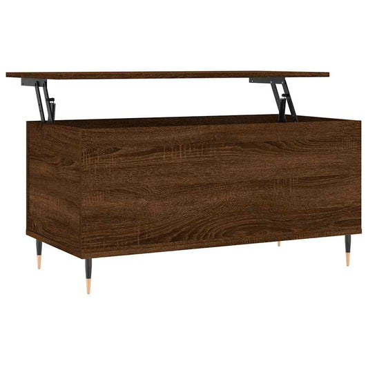 vidaXL Coffee Table Brown Oak 90x44,5x45 cm Engineered Wood
