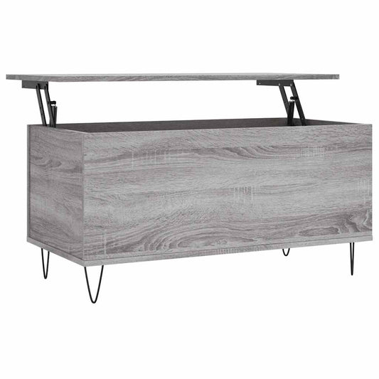 vidaXL Coffee Table Grey Sonoma 90x44,5x45 cm Engineered Wood