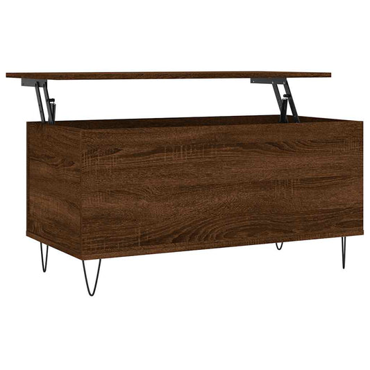 vidaXL Coffee Table Brown Oak 90x44,5x45 cm Engineered Wood