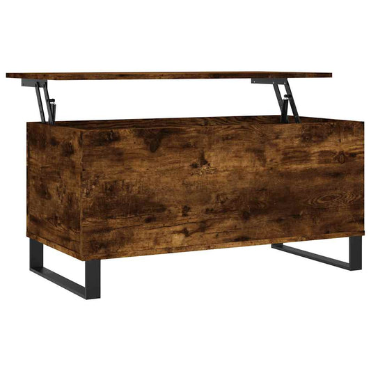 vidaXL Coffee Table Smoked Oak 90x44,5x45 cm Engineered Wood