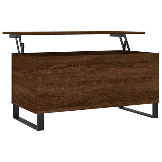 vidaXL Coffee Table Brown Oak 90x44,5x45 cm Engineered Wood
