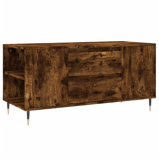 vidaXL Coffee Table Smoked Oak 102x44,5x50 cm Engineered Wood