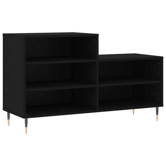 vidaXL Shoe Cabinet Black 102x36x60 cm Engineered Wood