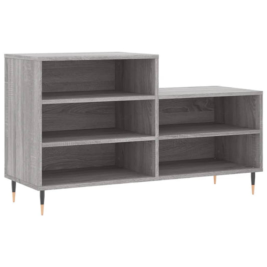 vidaXL Shoe Cabinet Grey Sonoma 102x36x60 cm Engineered Wood