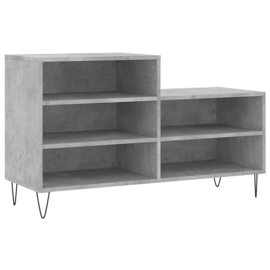 vidaXL Shoe Cabinet Concrete Grey 102x36x60 cm Engineered Wood