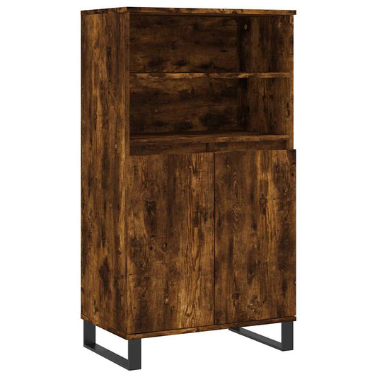 vidaXL Highboard Smoked Oak 60x36x110 cm Engineered Wood