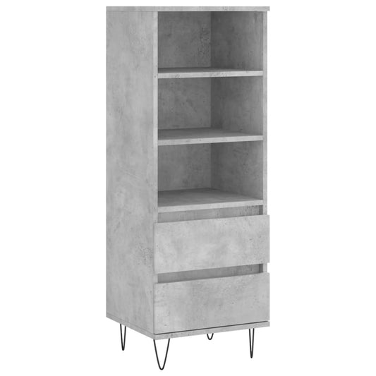 vidaXL Highboard Concrete Grey 40x36x110 cm Engineered Wood