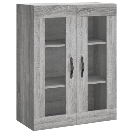 vidaXL Wall Mounted Cabinet Grey Sonoma 69,5x34x90 cm Engineered Wood