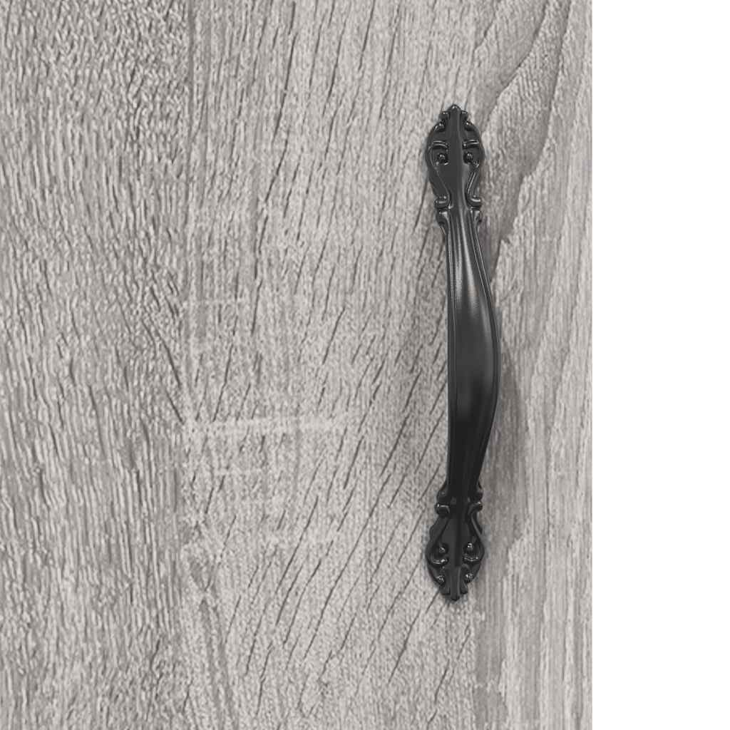 vidaXL Wall Mounted Cabinet Grey Sonoma 69,5x34x90 cm Engineered Wood