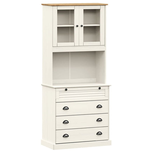 vidaXL Highboard "VIGO" White 80x40x176 cm Solid Wood Pine