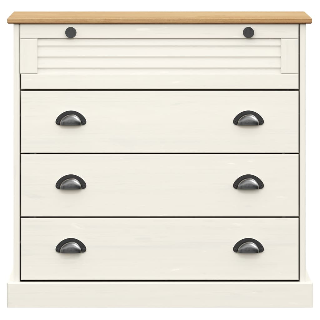 vidaXL Highboard "VIGO" White 80x40x176 cm Solid Wood Pine