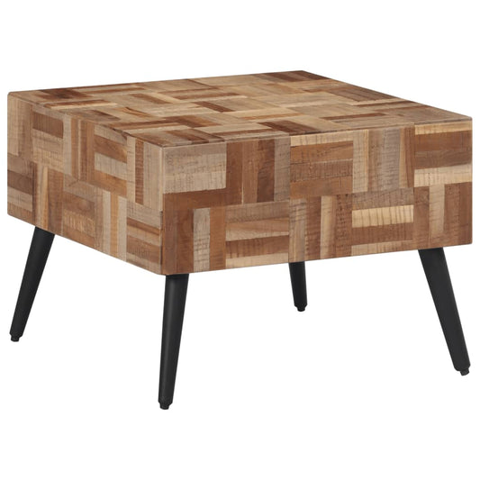 vidaXL Coffee Table Grey 55x55x40 cm Solid Reclaimed Teak